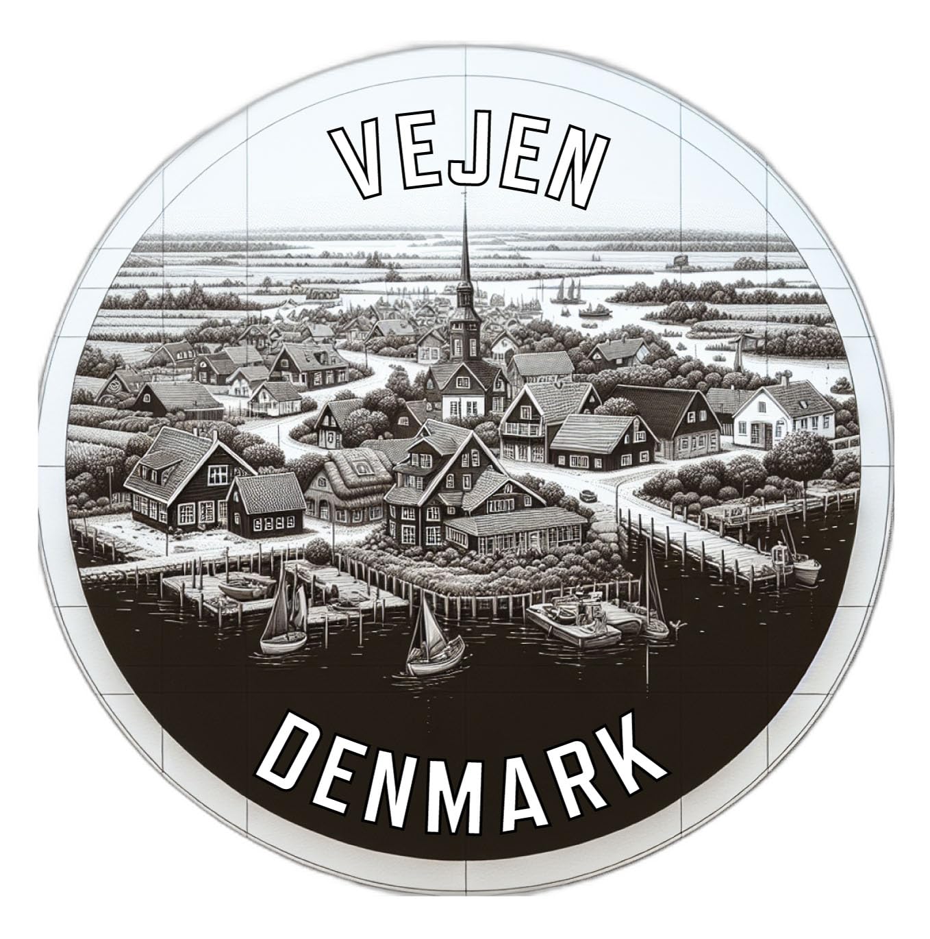 Amazon.com: Vejen Denmark Souvenir Decorative Flat Magnet 4-Inch